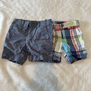 Tommy Hilfiger Kids Blue and Plaid Shorts Set of 2- Size 2